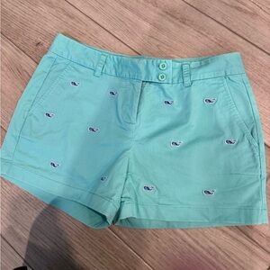Vineyard Vines Aqua whale embroidery Shorts woman’s 4